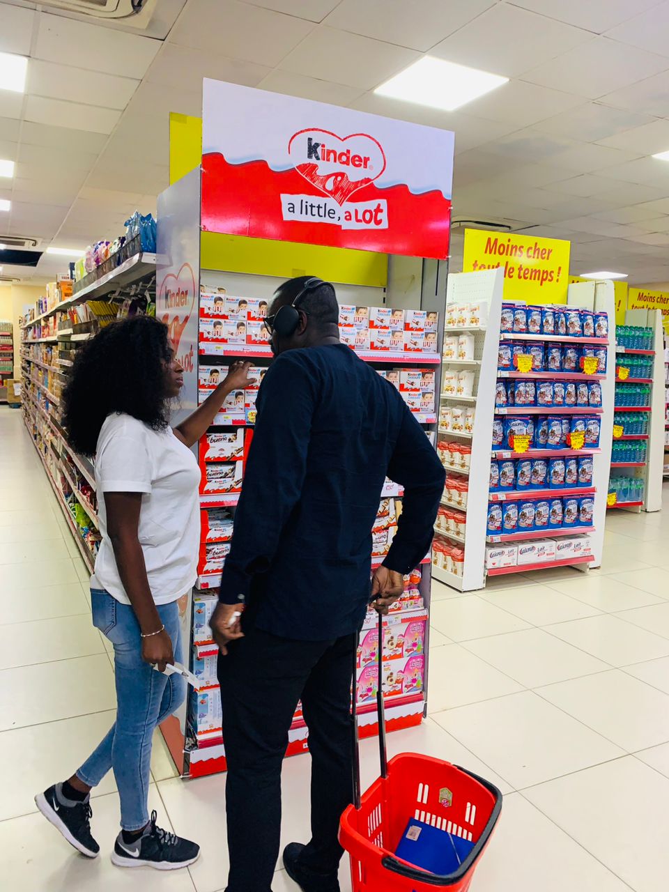 Animation en rayon dans un supermarché